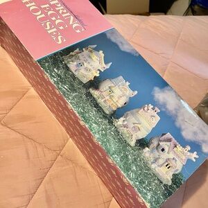 Spring Egg Houses Party Decoration Set